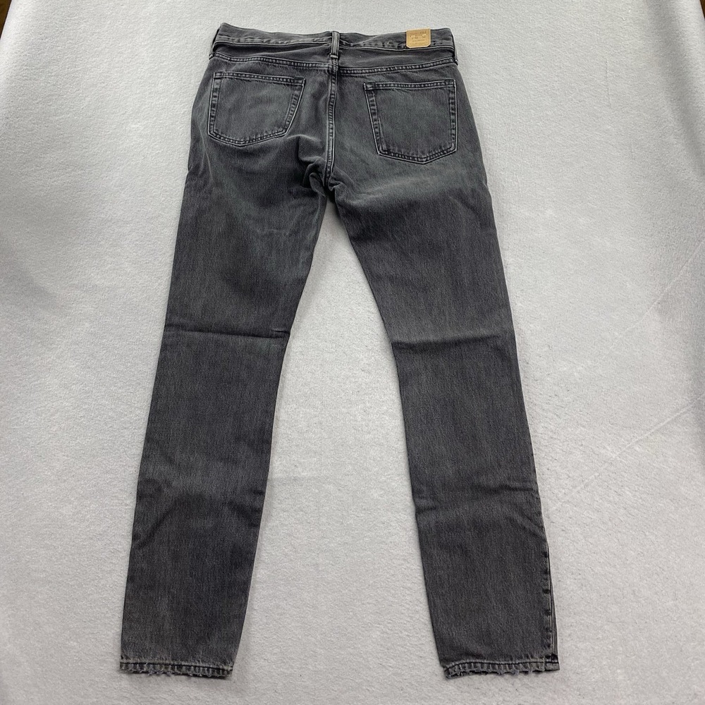J Crew Jeans Mens 32x34 Black Wash 484 Slim Fit Tapered Leg - Picture 3 of 15
